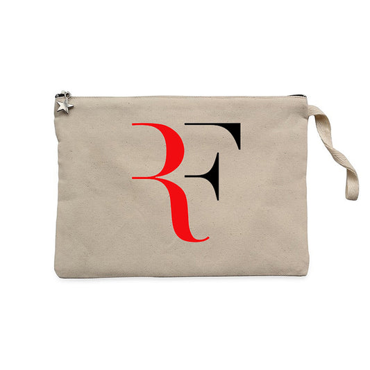 Roger Federer Colored Logo Krem Clutch Astarlı Cüzdan / El Çantası