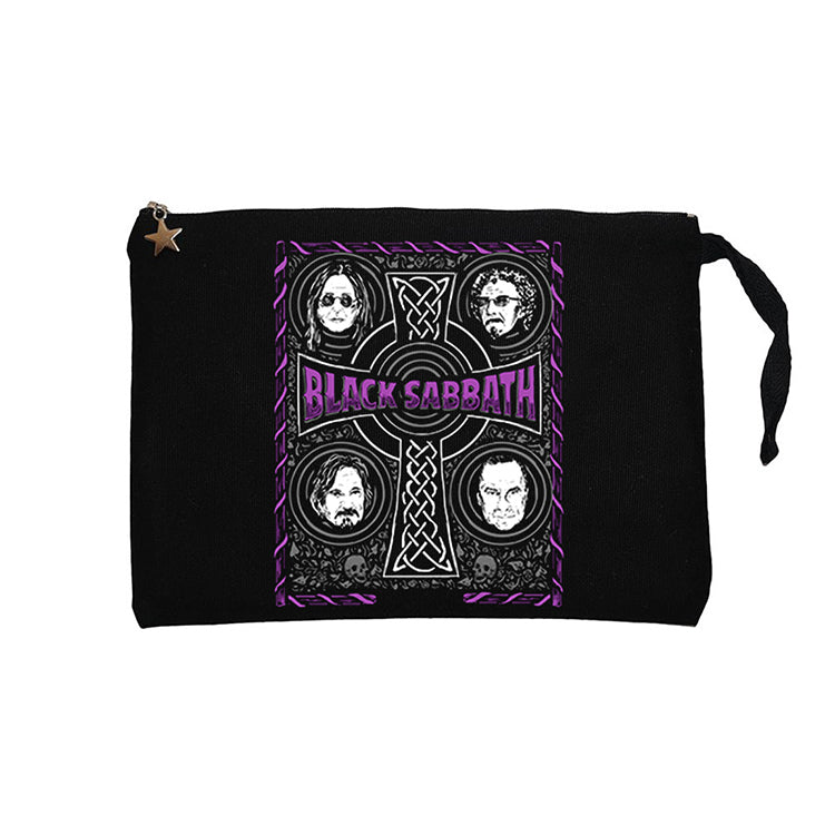 Black Sabbath The Complete History Siyah Clutch Astarlı Cüzdan / El Çantası