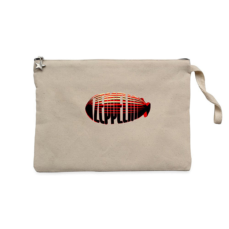 Led Zeppelin Zeplin Krem Clutch Astarlı Cüzdan / El Çantası