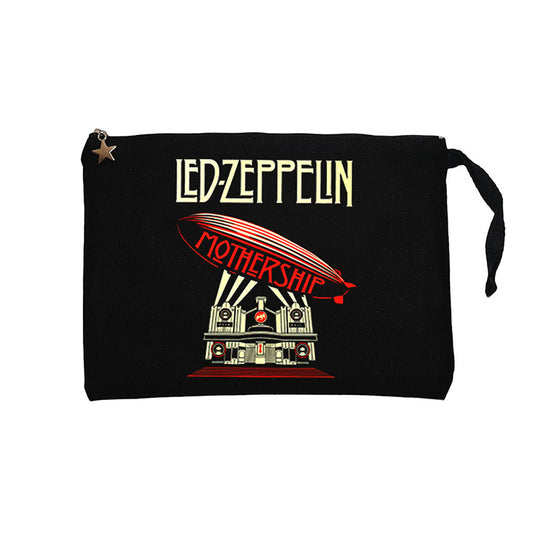 Led Zeppelin Mothership Siyah Clutch Astarlı Cüzdan / El Çantası