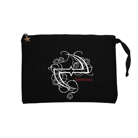 Evanescence Logo Siyah Clutch Astarlı Cüzdan / El Çantası
