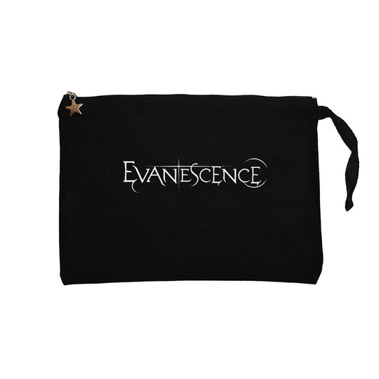 Evanescence Yazı Siyah Clutch Astarlı Cüzdan / El Çantası