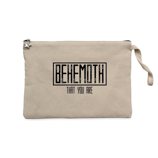 Behemoth That You Are Krem Clutch Astarlı Cüzdan / El Çantası