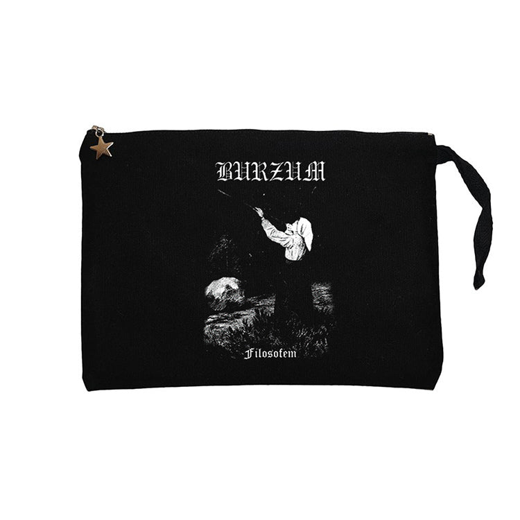 Burzum Filosofem Siyah Clutch Astarlı Cüzdan / El Çantası
