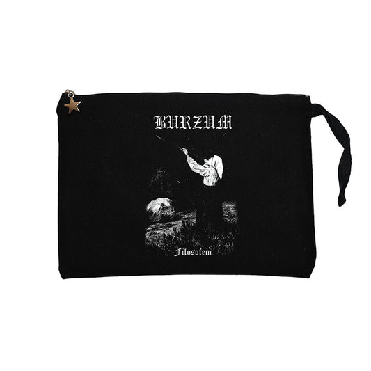 Burzum Filosofem Siyah Clutch Astarlı Cüzdan / El Çantası