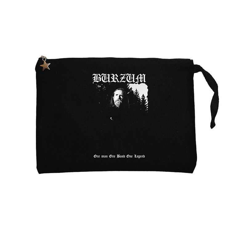 Burzum One Man One Band One Legand Siyah Clutch Astarlı Cüzdan / El Çantası