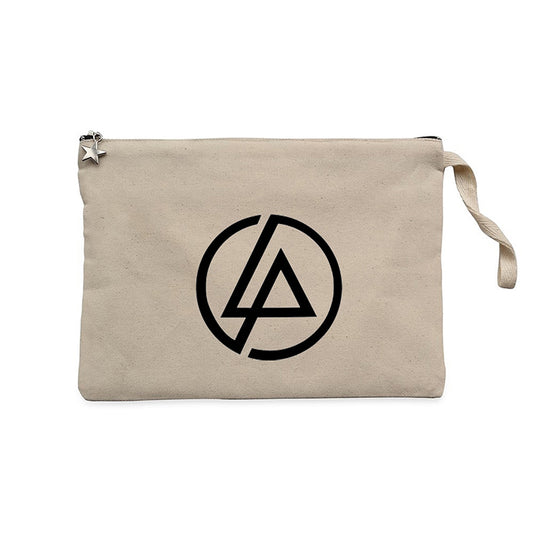 Linkin Park Classic Logo Krem Clutch Astarlı Cüzdan / El Çantası