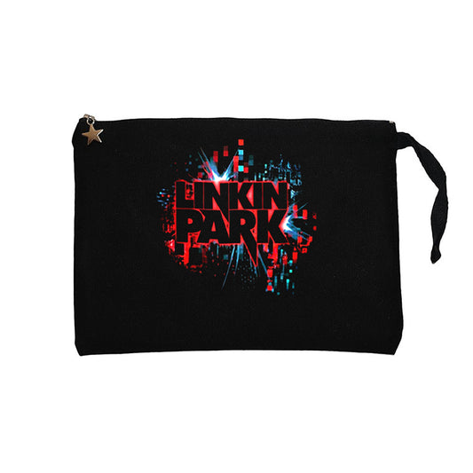 Linkin Park Graphic Design Siyah Clutch Astarlı Cüzdan / El Çantası