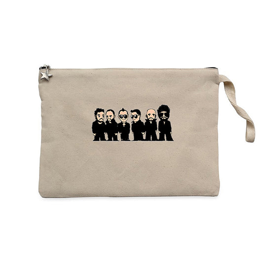 Linkin Park Minutes Cartoon Krem Clutch Astarlı Cüzdan / El Çantası