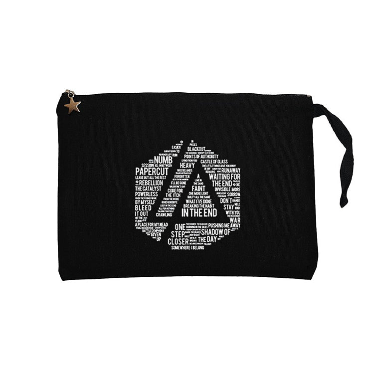 Linkin Park Sleeveless Siyah Clutch Astarlı Cüzdan / El Çantası