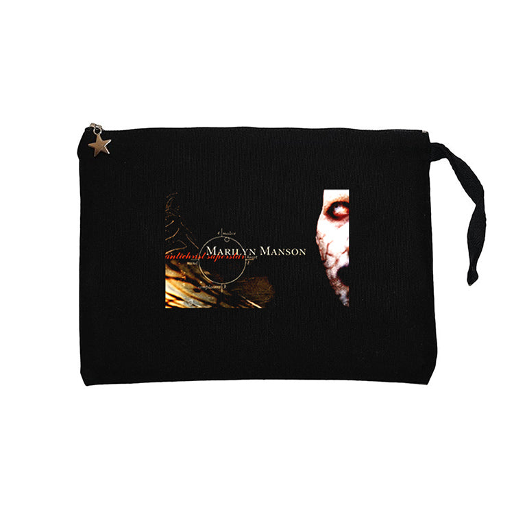 Marilyn Manson Antichrist Superstar Siyah Clutch Astarlı Cüzdan / El Çantası