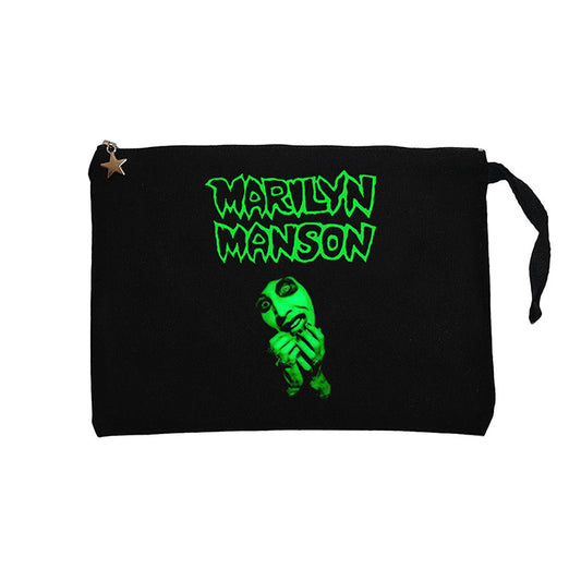 Marilyn Manson Smells Like Children Siyah Clutch Astarlı Cüzdan / El Çantası