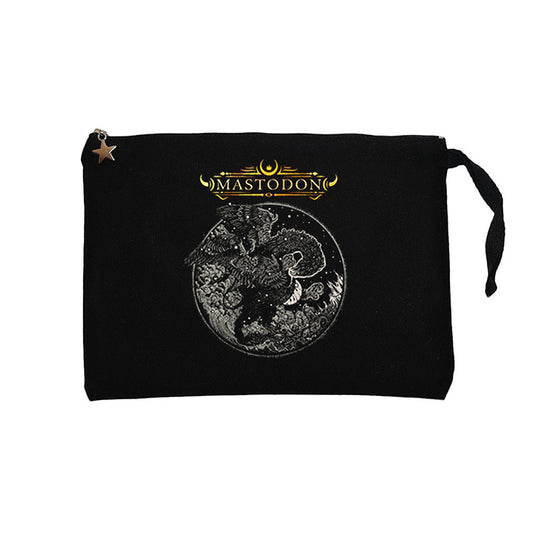 Mastodon Cold Dark Place Siyah Clutch Astarlı Cüzdan / El Çantası