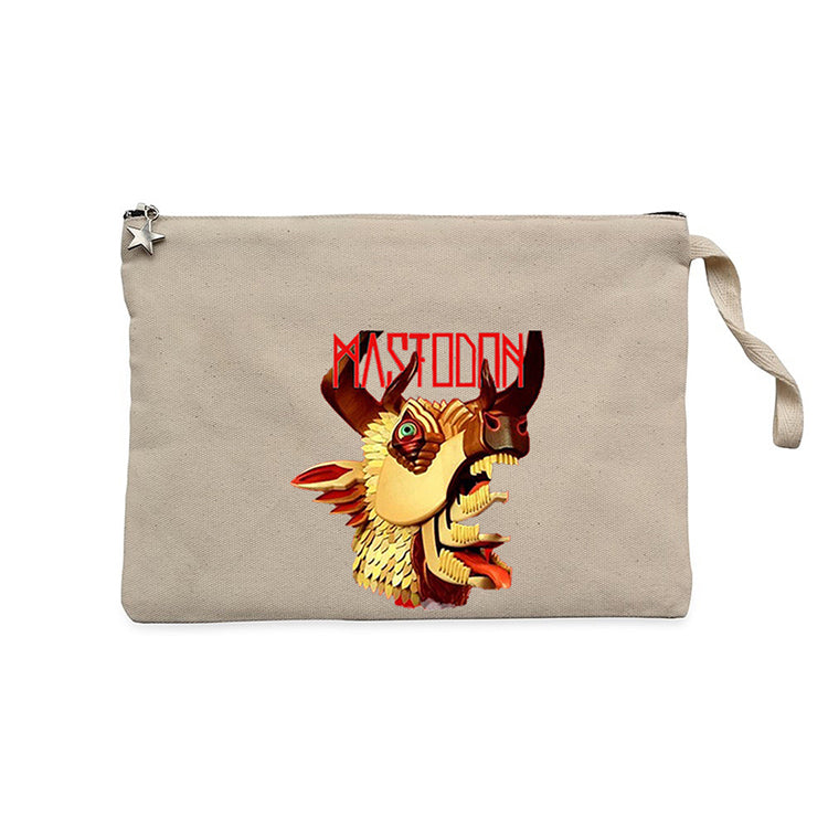 Mastodon The Hunter Krem Clutch Astarlı Cüzdan / El Çantası