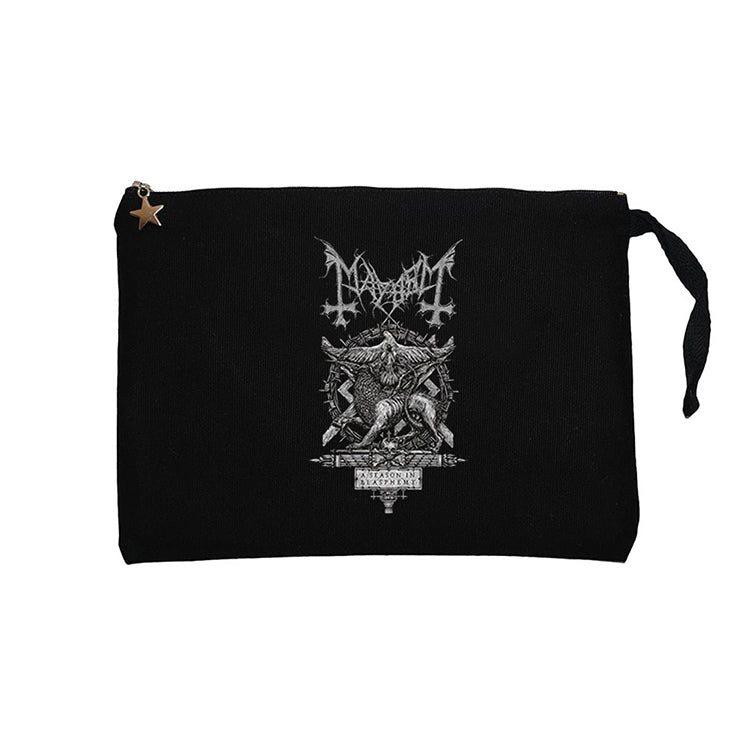 Mayhem A Season İn Blasphemy Siyah Clutch Astarlı Cüzdan / El Çantası