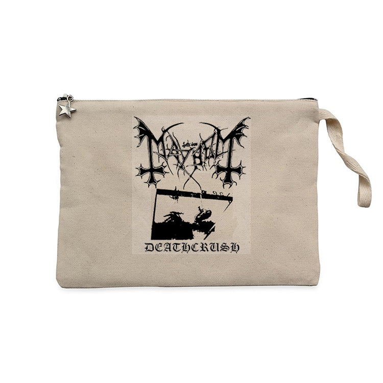 Mayhem Deathcrush Krem Clutch Astarlı Cüzdan / El Çantası