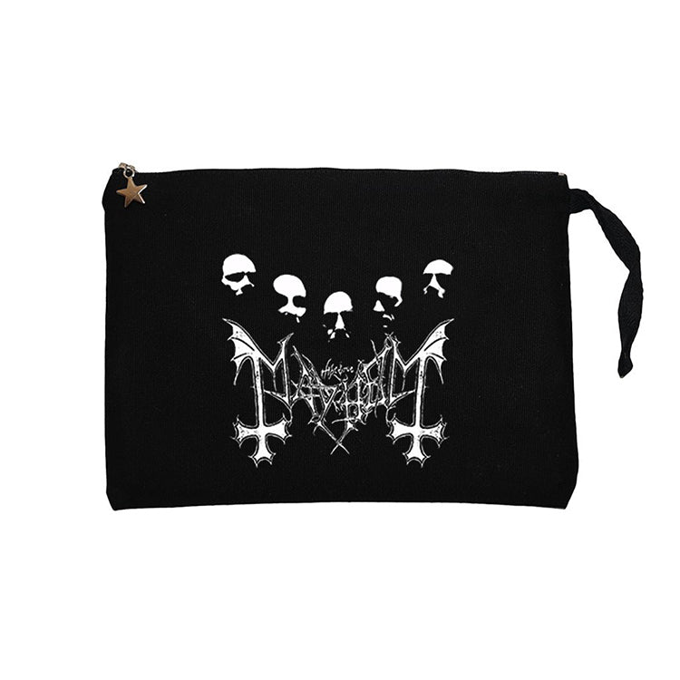 Mayhem Grup Face Siyah Clutch Astarlı Cüzdan / El Çantası