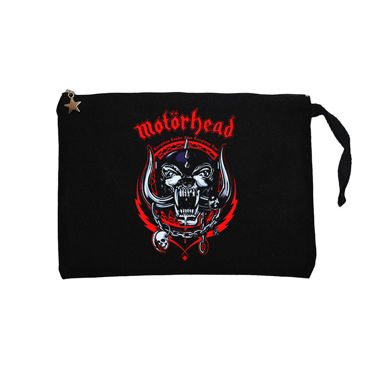 Motörhead Everything Louder Siyah Clutch Astarlı Cüzdan / El Çantası