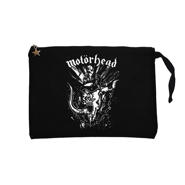 Motörhead Lemmy Kilmister Konser Siyah Clutch Astarlı Cüzdan / El Çantası