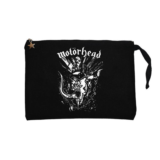Motörhead Lemmy Kilmister Konser Siyah Clutch Astarlı Cüzdan / El Çantası