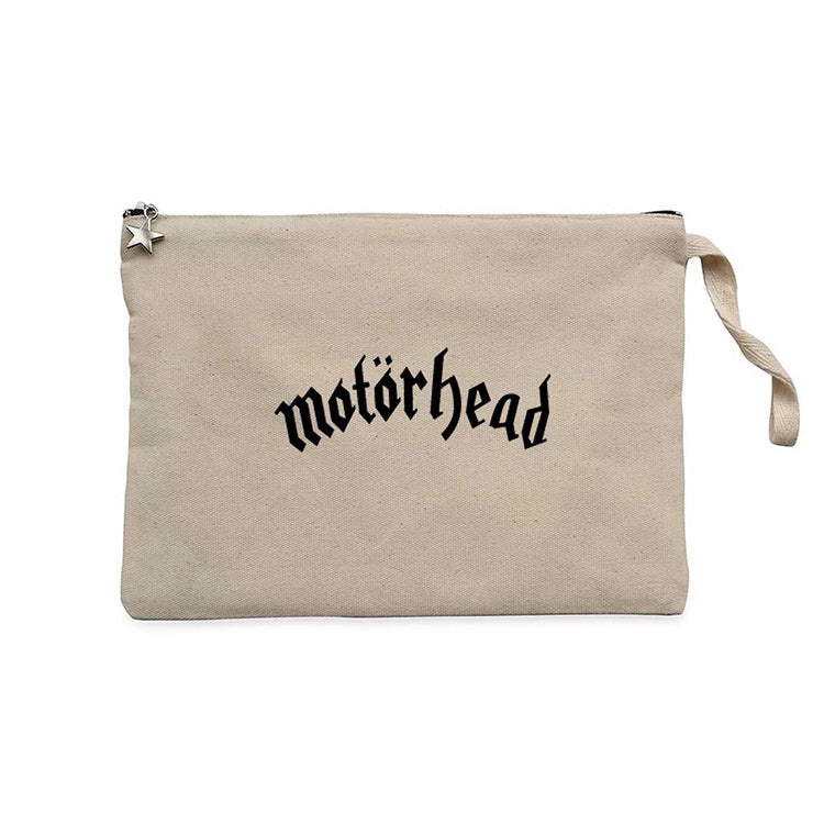 Motörhead Logo Yazı White Krem Clutch Astarlı Cüzdan / El Çantası