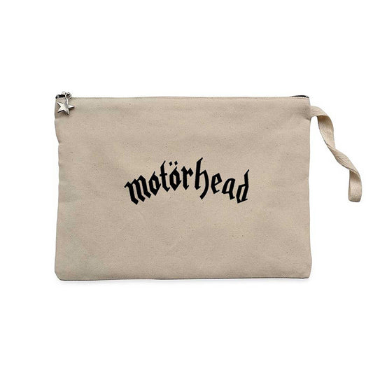 Motörhead Logo Yazı White Krem Clutch Astarlı Cüzdan / El Çantası