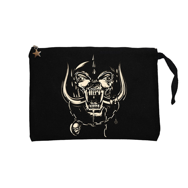 Motörhead Logo Siyah Clutch Astarlı Cüzdan / El Çantası