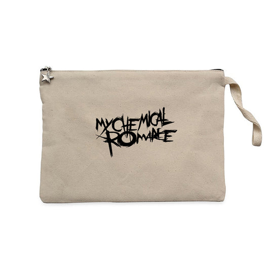 My Chemical Romance Logo Symbol Krem Clutch Astarlı Cüzdan / El Çantası