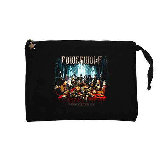 Powerwolf Communio Lupatum Siyah Clutch Astarlı Cüzdan / El Çantası