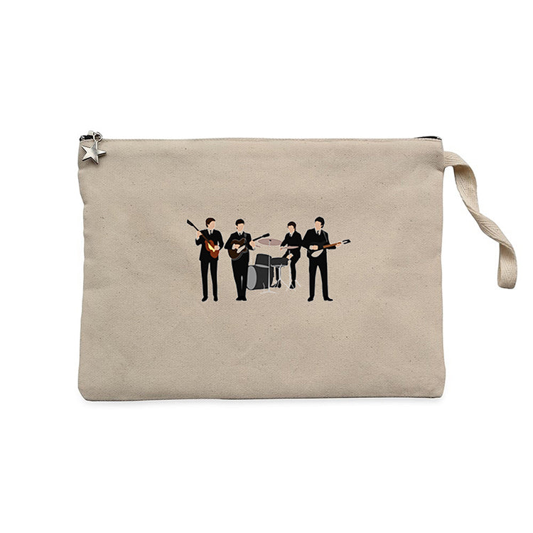 The Beatles Vintage Line Up Krem Clutch Astarlı Cüzdan / El Çantası