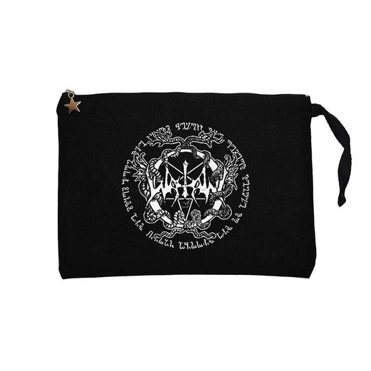 Watain Snakes Siyah Clutch Astarlı Cüzdan / El Çantası