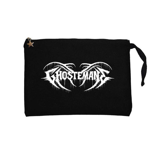 Ghostemane Text Siyah Clutch Astarlı Cüzdan / El Çantası