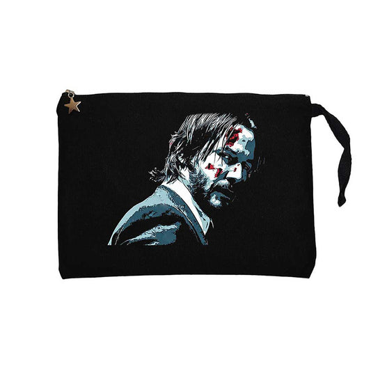 John Wick Face Siyah Clutch Astarlı Cüzdan / El Çantası