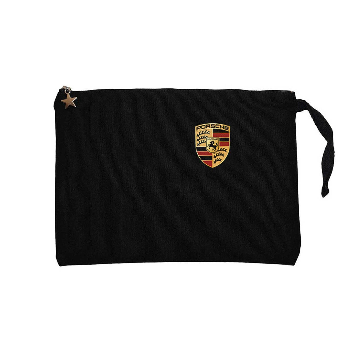 Porsche Logo Siyah Clutch Astarlı Cüzdan / El Çantası