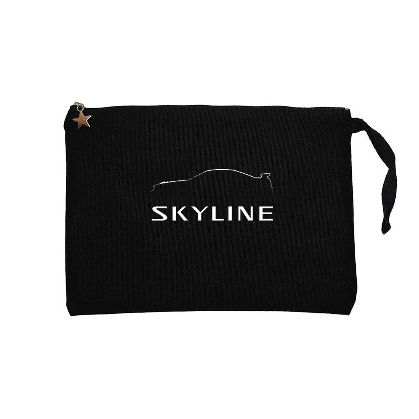 Nissan Skyline Siluet Siyah Clutch Astarlı Cüzdan / El Çantası