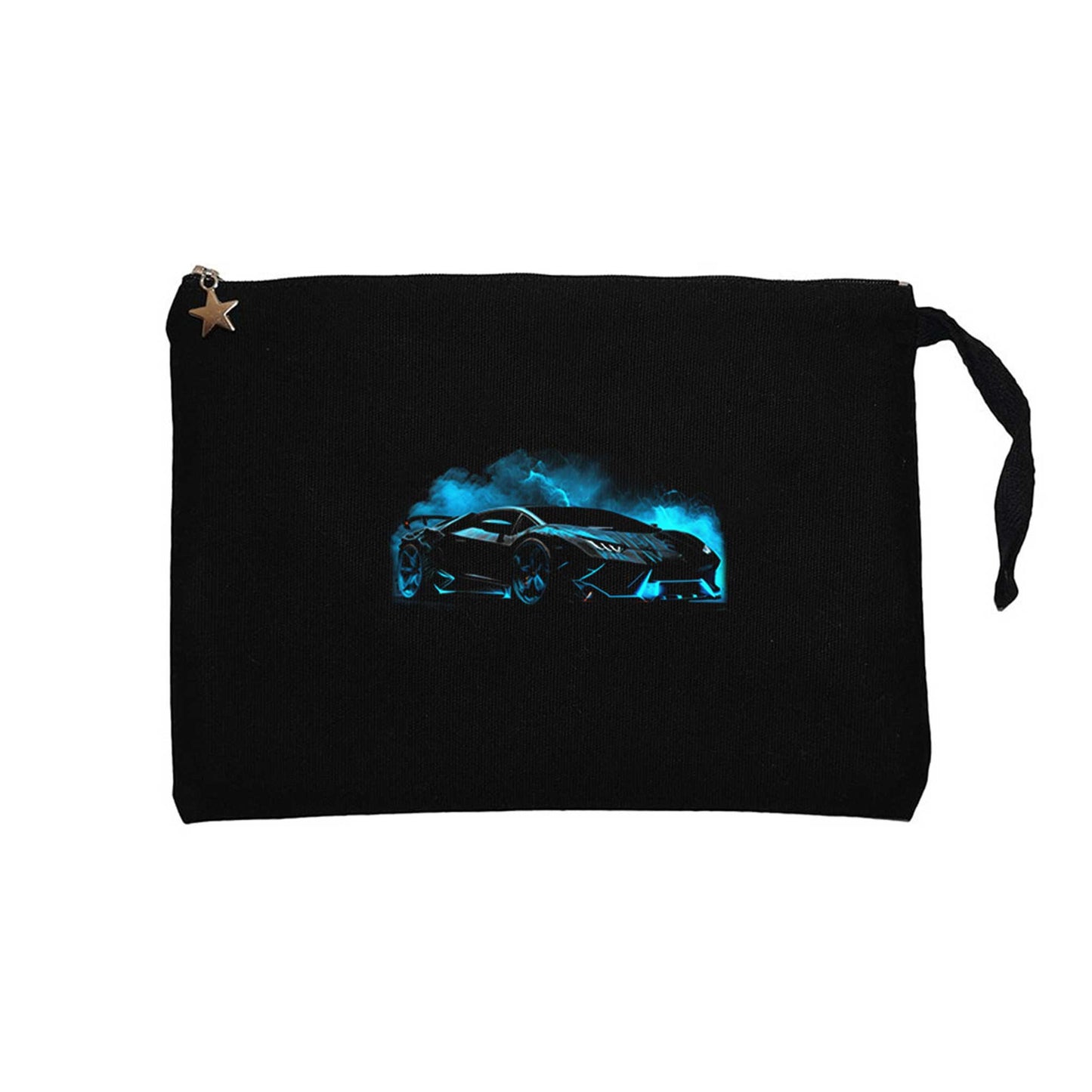 Lamborghini Black Neon Siyah Clutch Astarlı Cüzdan / El Çantası