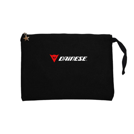 Dainese Logo Text Siyah Clutch Astarlı Cüzdan / El Çantası