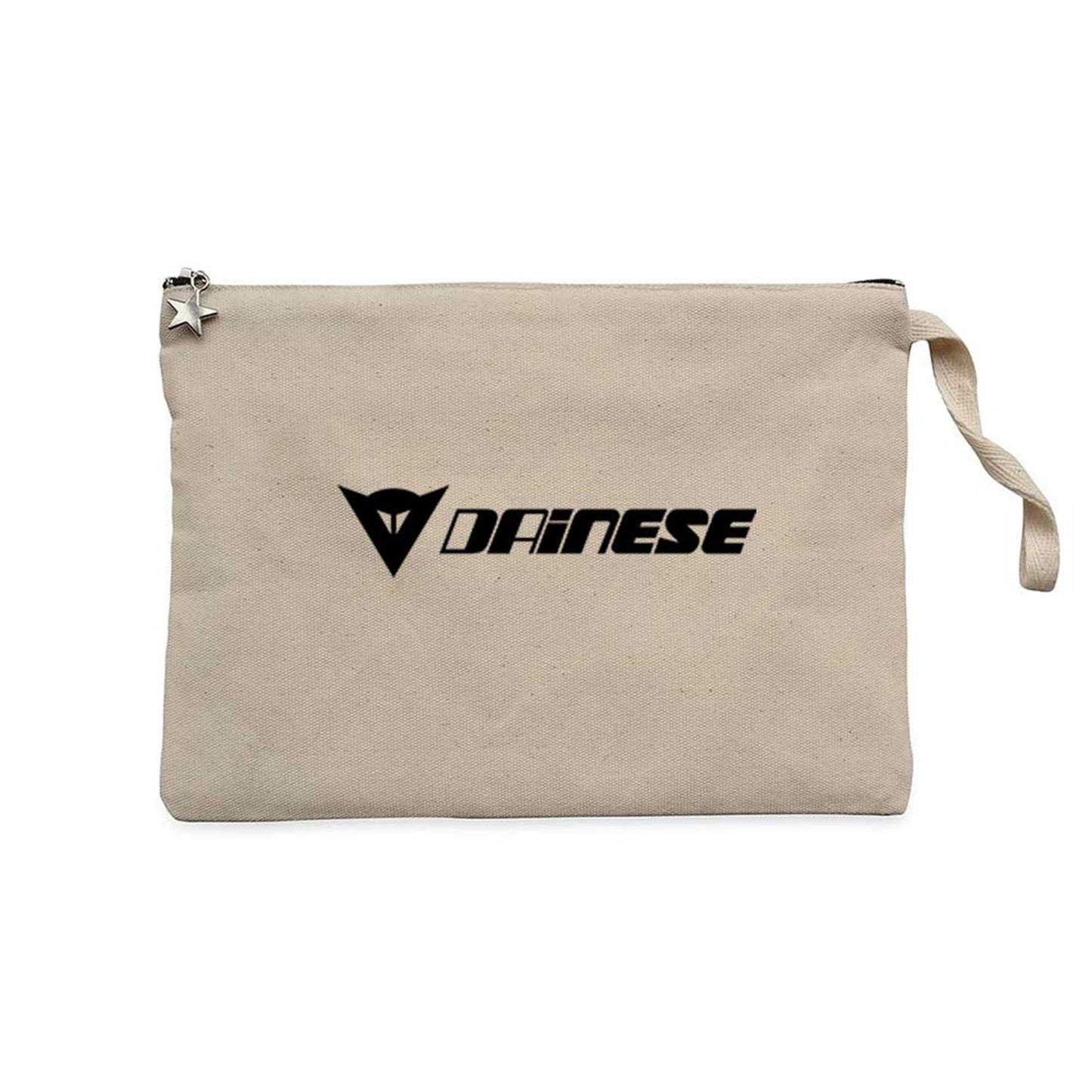 Dainese Logo Krem Clutch Astarlı Cüzdan / El Çantası