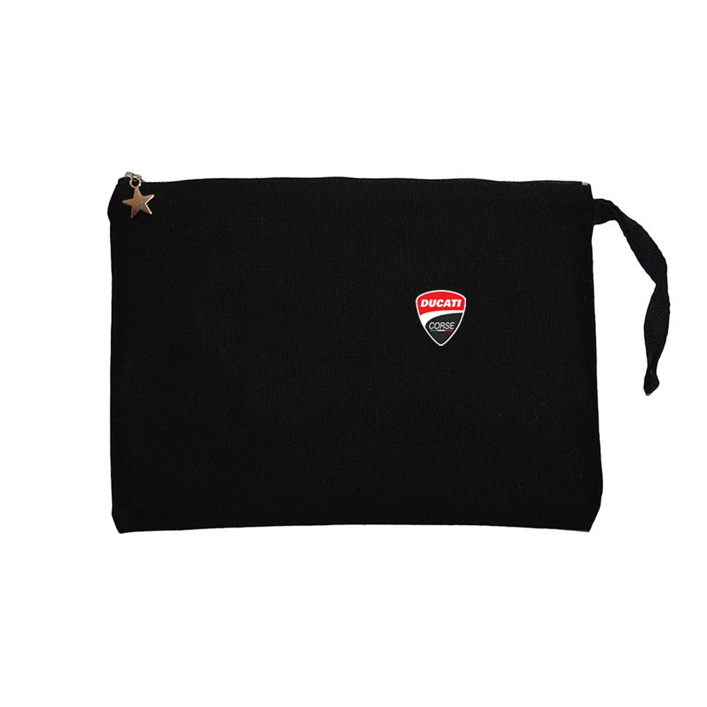 Ducati Corse Logo Siyah Clutch Astarlı Cüzdan / El Çantası