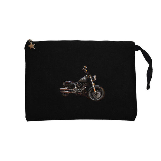 Harley Davidson Street Siyah Clutch Astarlı Cüzdan / El Çantası