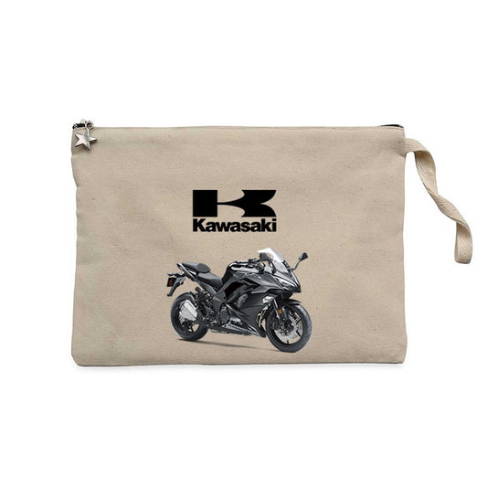 Kawasaki Ninja 1000 Krem Clutch Astarlı Cüzdan / El Çantası