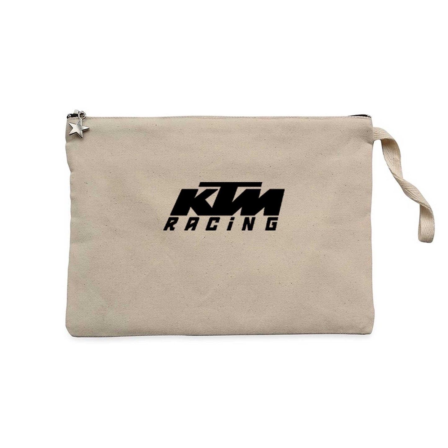 KTM Racing Black Logo Krem Clutch Astarlı Cüzdan / El Çantası