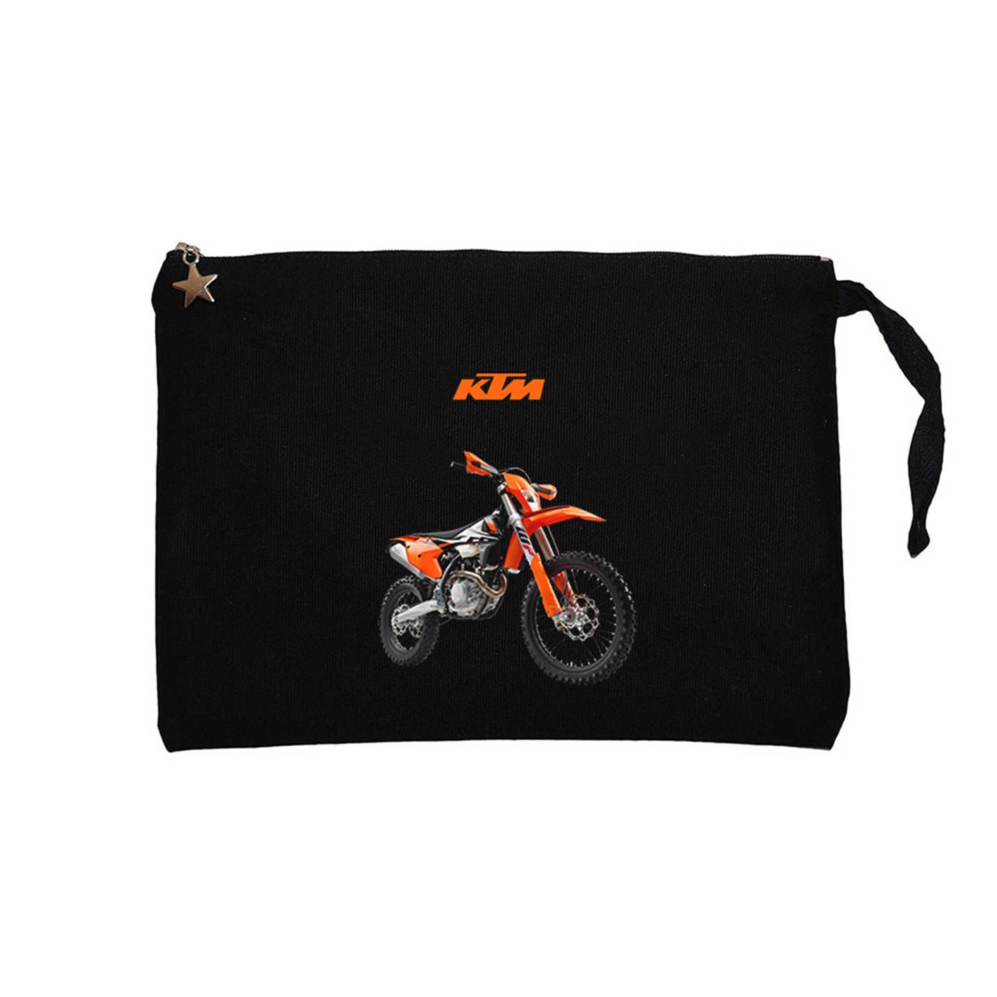 KTM 500 EXC Enduro Motorcycle Siyah Clutch Astarlı Cüzdan / El Çantası