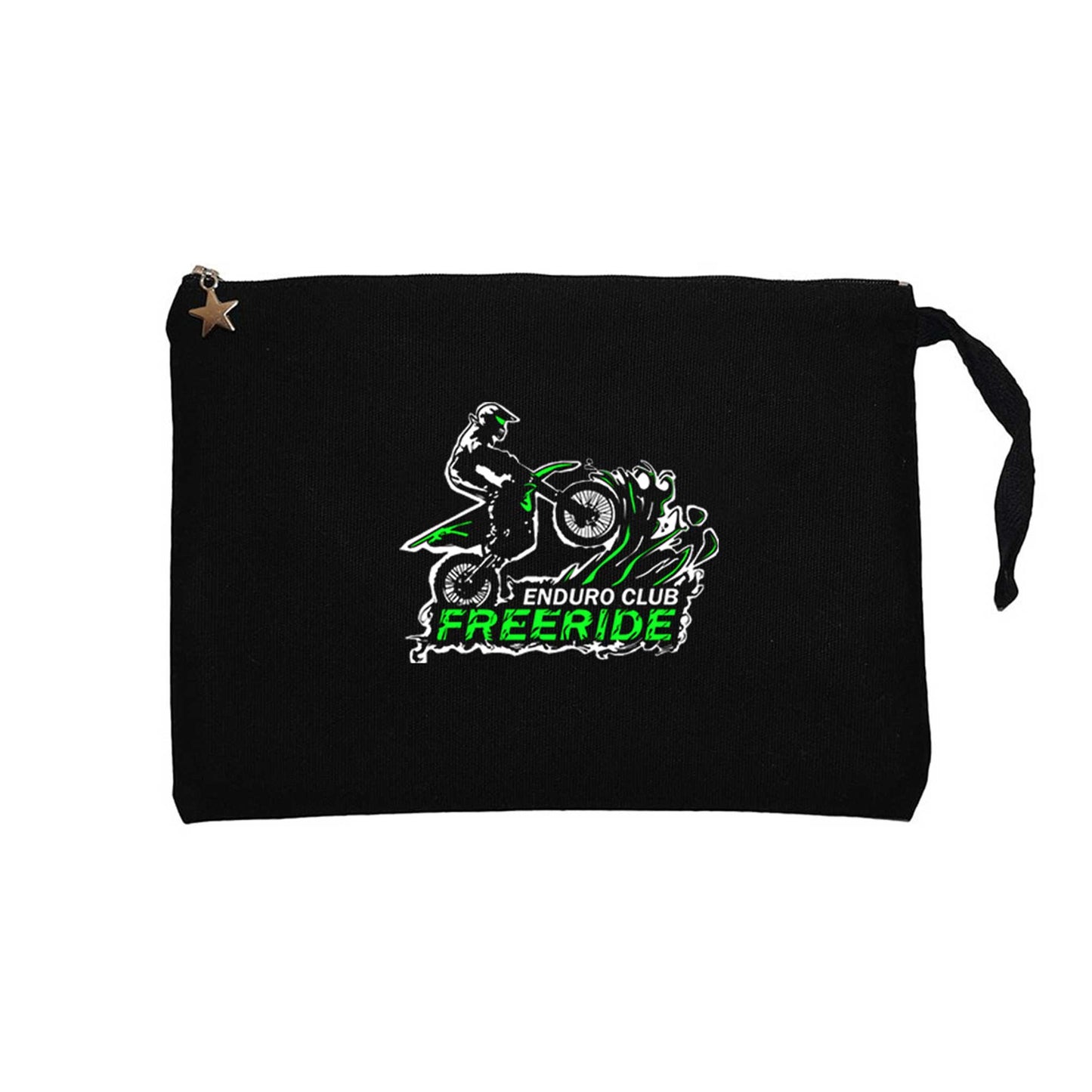 Motokros Enduro Club Siyah Clutch Astarlı Cüzdan / El Çantası