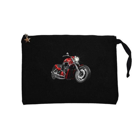 Chopper Cruiser Siyah Clutch Astarlı Cüzdan / El Çantası