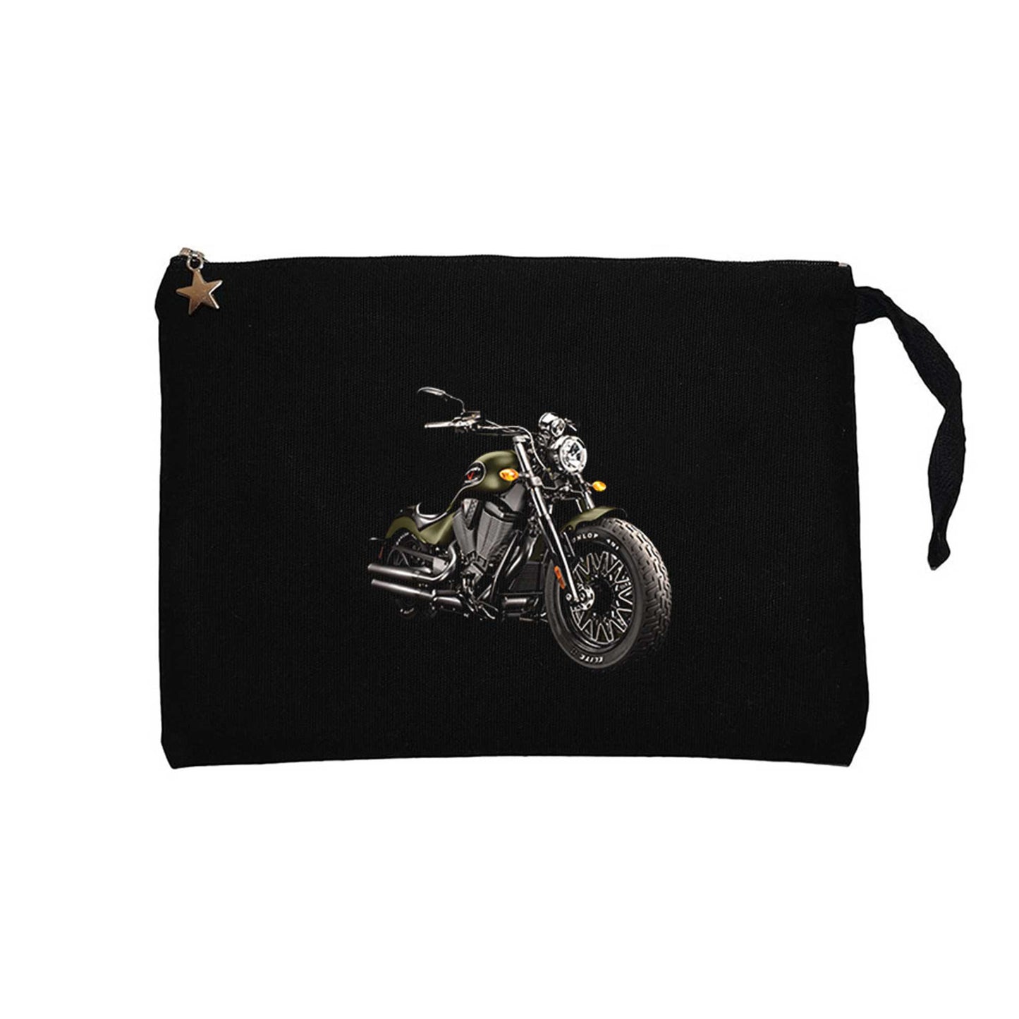 Kruvazör Motosiklet Siyah Clutch Astarlı Cüzdan / El Çantası