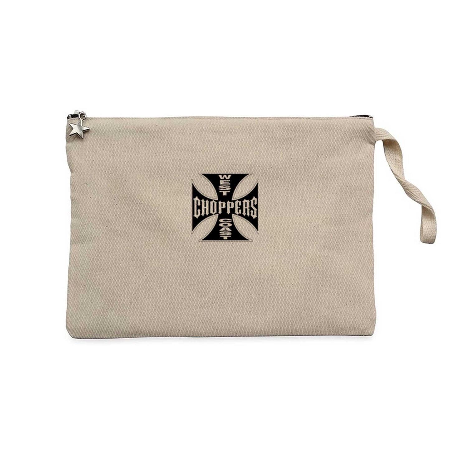 West Coast Choppers Krem Clutch Astarlı Cüzdan / El Çantası