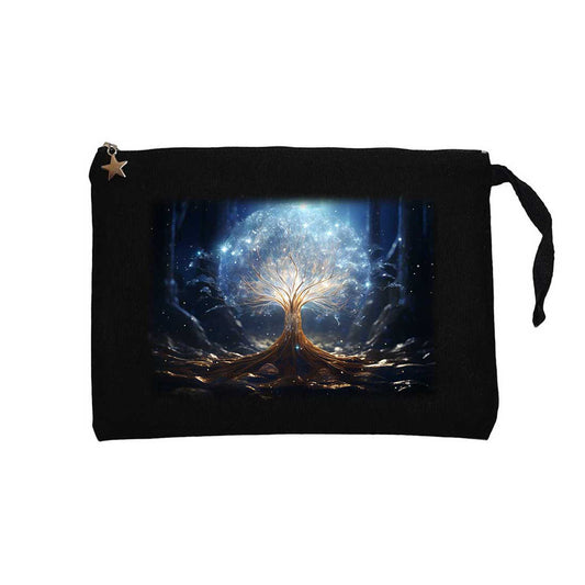 A Growing Tree Seed Siyah Clutch Astarlı Cüzdan / El Çantası
