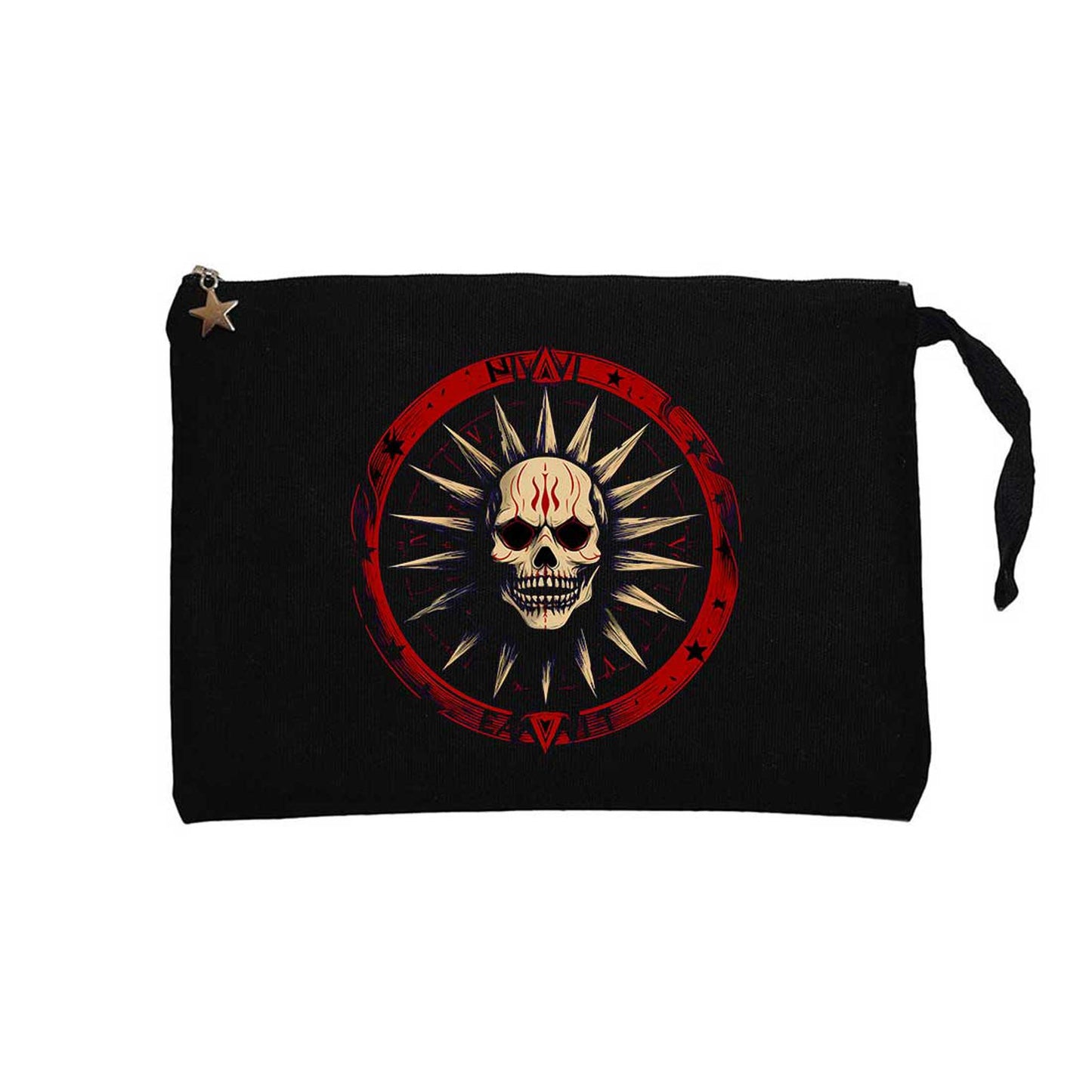 Astek Medallion Siyah Clutch Astarlı Cüzdan / El Çantası