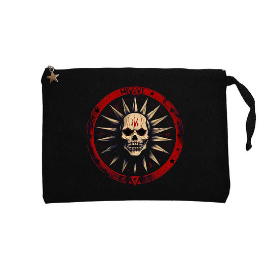 Astek Medallion Siyah Clutch Astarlı Cüzdan / El Çantası